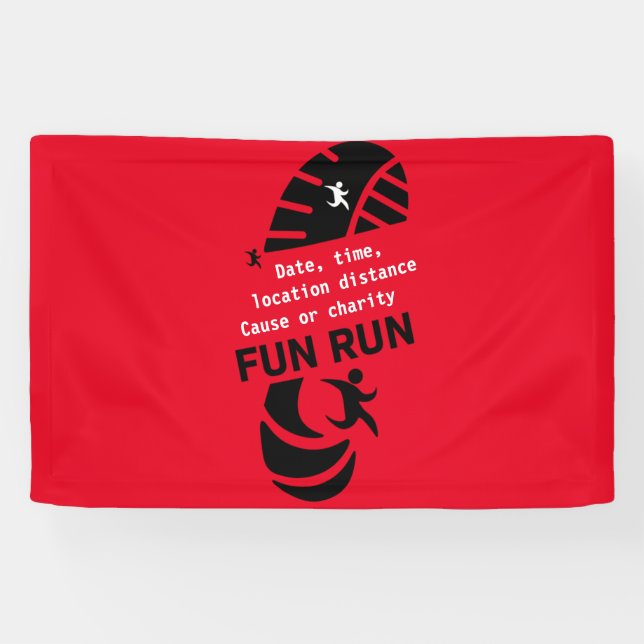 Fun Run Event Cause Charity Promotion T-Shirt Coff Banner (Horizontal)