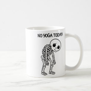 Fun Sad Cute Skeleton Yoga Sarcastic Fitness Humor Coffee Mug