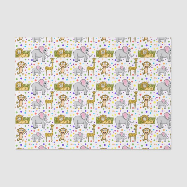 Fun Safari Tissue Paper (Front)