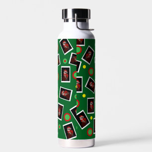 Fun Santa Cat Tabby Pet Maureen Girard noël Water Bottle