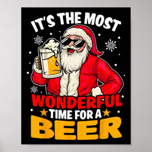 Fun Santa Claus Christmas Xmas Family Pajama Mens Poster