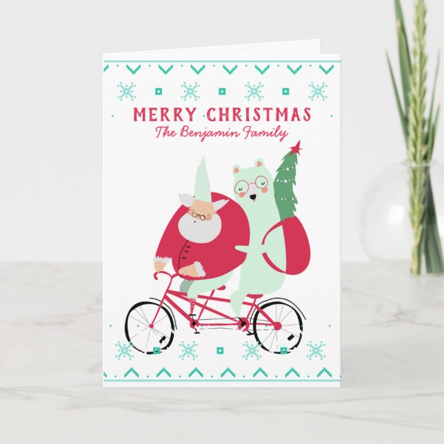 Fun Santa Claus Merry Christmas Humourous Custom  Holiday Card (Front)