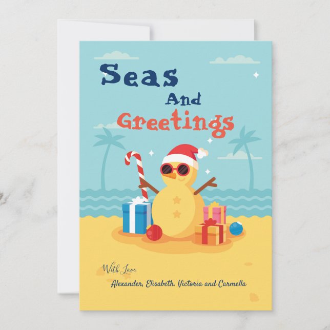 Fun Santa Claus Season New Year Christmas Card (Front)