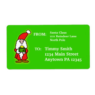 Fun Santa Claus Shipping Labels