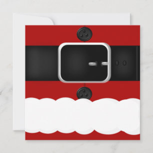 Fun Santa Claus Suit Christmas Party Invitations