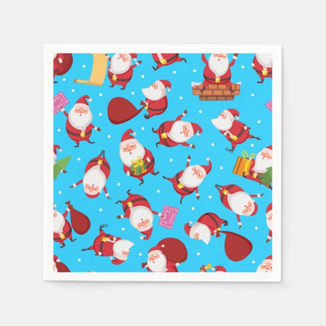 Fun Santa Happy Xmas | Christmas Holidays Napkin (Front)