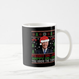 Fun Santa Joe Biden Merry Uh Uh Christmas Ugly  Coffee Mug