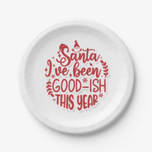 Fun Santa Paper Plate