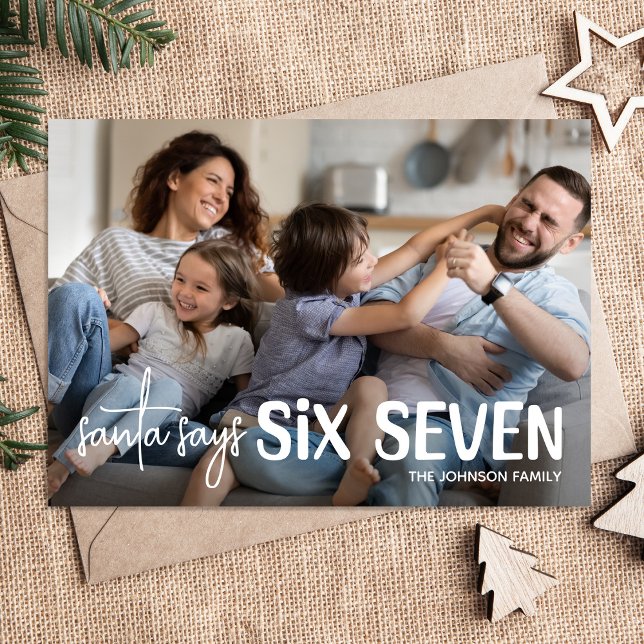 Fun Santa Says 67 Photo Holiday Card (Creator Uploaded)