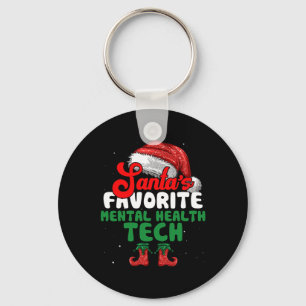 Fun Santa's Favourite Mental Health Tech Christmas Key Ring