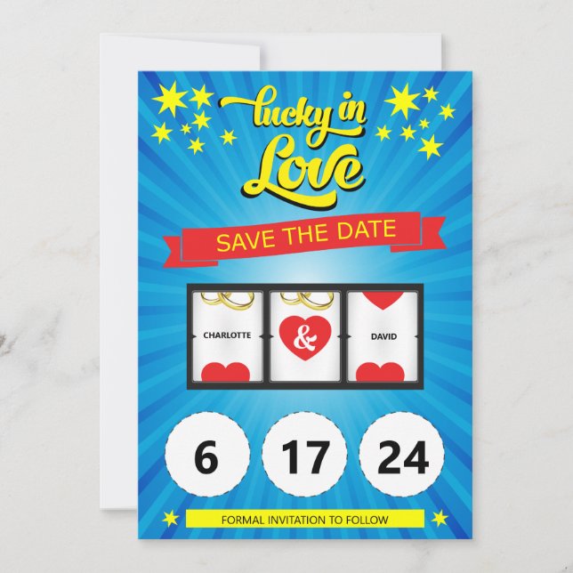 Fun Save the Date Wedding Announcement  (Front)