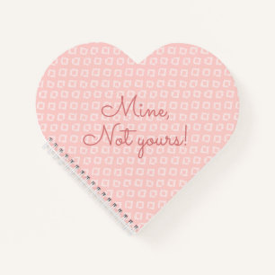 Fun Saying Pink Geometric Pattern Notebook