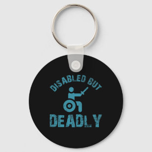 Fun sayings for wheelchair users Disabilities Awar Key Ring