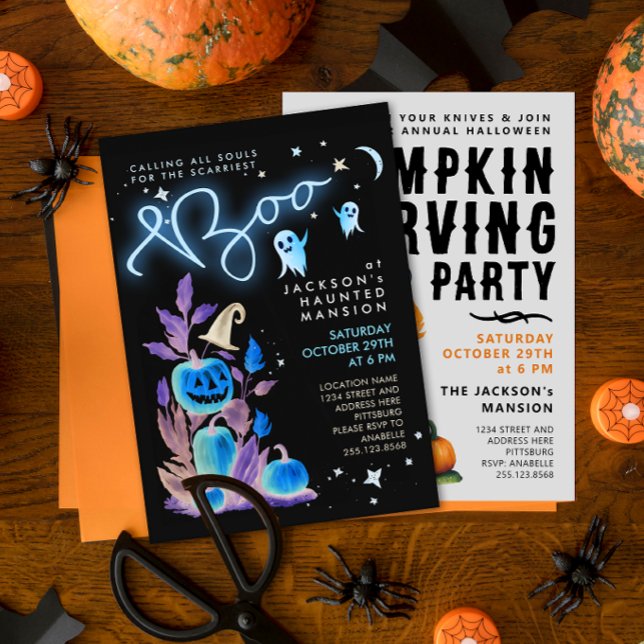 Fun Scary Halloween Night Haunted Mansion Party Invitation (Creator Uploaded)