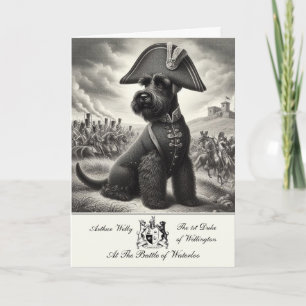 Fun Schnauzer British History Folded Greeting Card