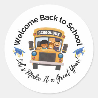 Fun School Bus Sticker for Kids