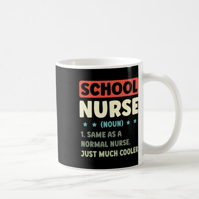 Fun School Nurse Definition Byck To School  Coffee Mug (Right)