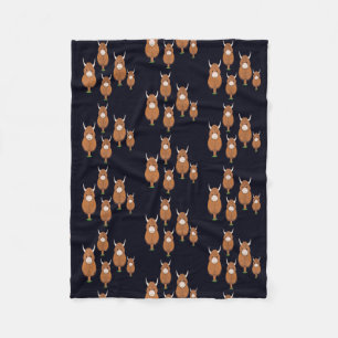 Fun Scottish Highland cow Fleece Blanket