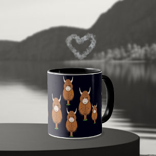 Fun Scottish Highland Cows Mug