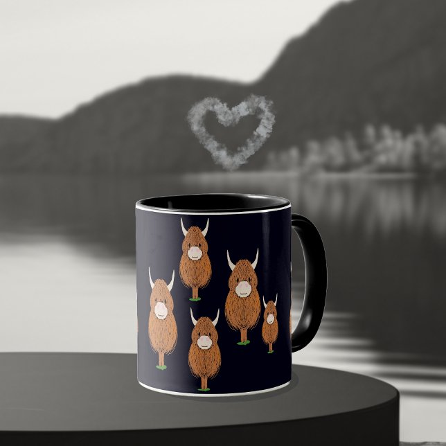 Fun Scottish Highland Cows Mug (Creator Uploaded)