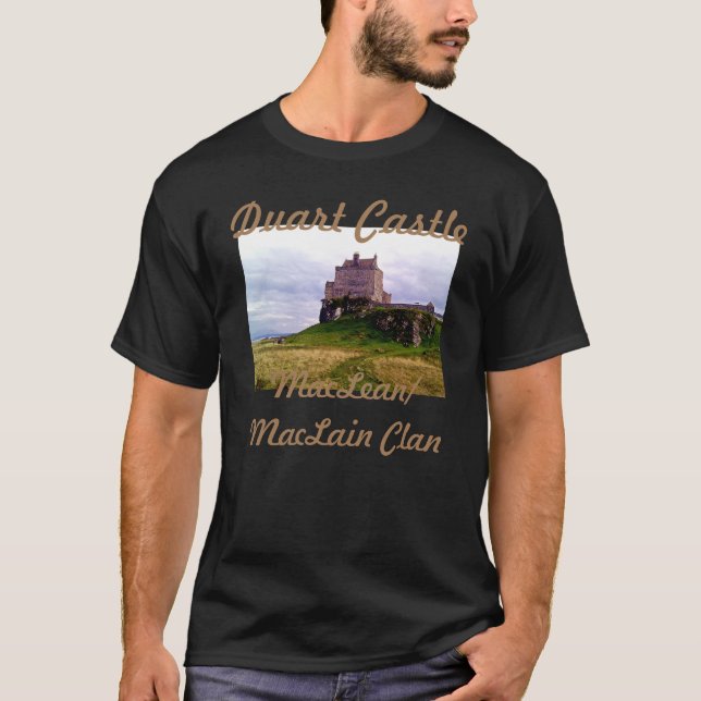 Fun Scottish Maclean Clan's Duart Castle Scenic T-Shirt (Front)