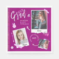 Fun Scrapbook Photo Album Notebook Then & Now Grad