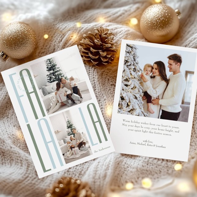 Fun Script Christmas Photo Collage Holiday Card (Creator Uploaded)
