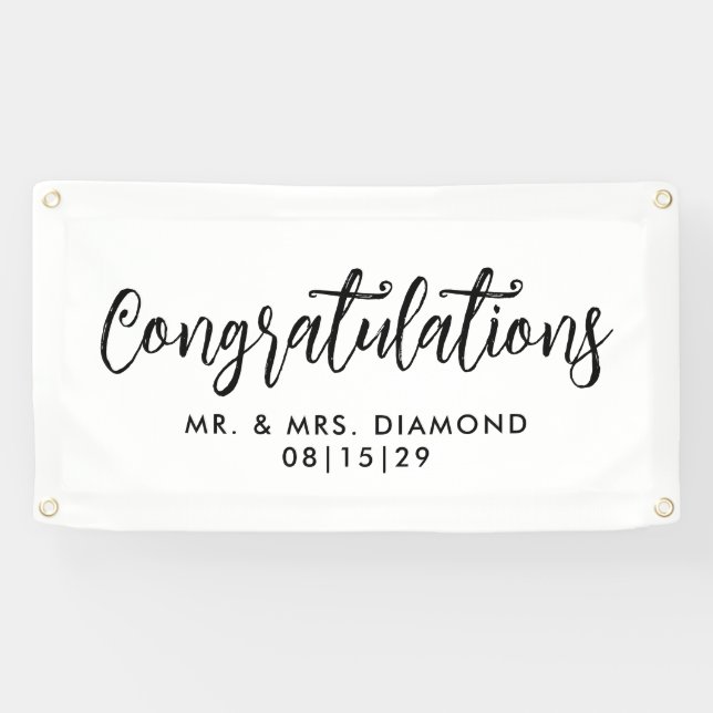 Fun Script Congratulations Car Banner (Horizontal)
