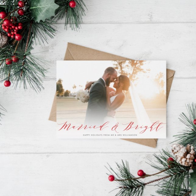 fun script festive holiday wedding announcement (Creator Uploaded)