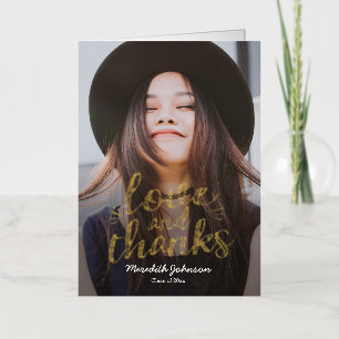 Fun Script FOIL Graduation Thank You Card