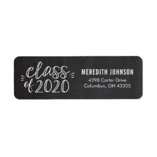 Fun Script Graduation Return Address Label