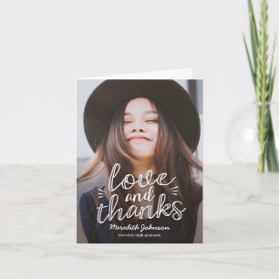 Fun Script Graduation Thank You Card