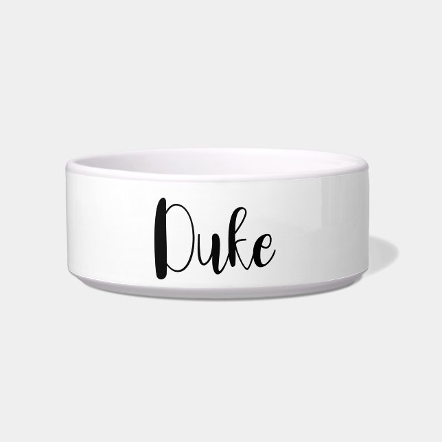 Fun script pet name custom bowl (Front)