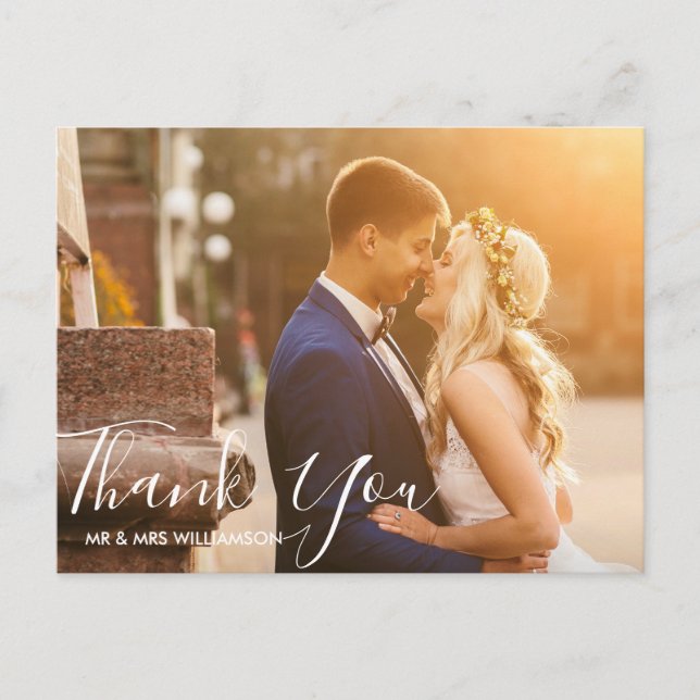 fun script | wedding thank you card (Front)