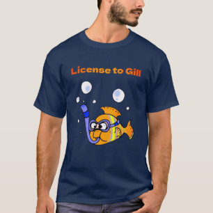 Fun Scuba Diving Fish Pun Design   T-Shirt