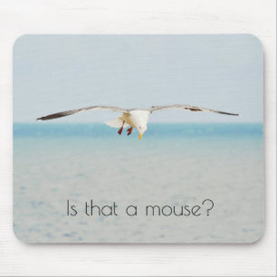 Fun Sea Gull Bird Looking Down at a Mouse Mouse Pad