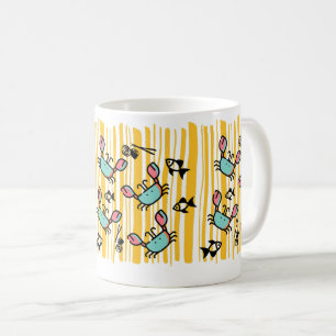 Fun Seafood Crab Fish Coffee Mug