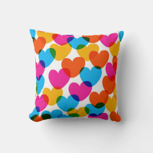 Fun seamless vintage love heart background in pret cushion