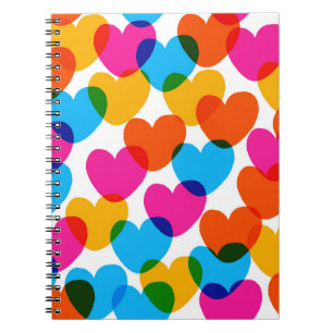 Fun seamless vintage love heart background in pret notebook