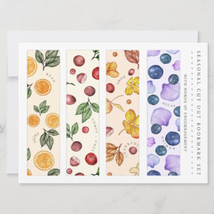 Fun Seasonal Cut Out Bookmark Set Holiday Card