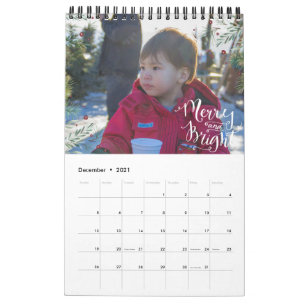 Fun Seasonal Overlay   Photo Personalised Calendar
