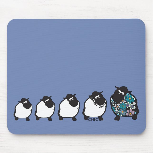Fun Shabby Sheep Mousemat (Front)
