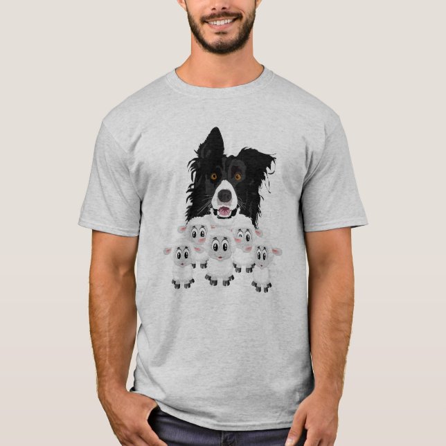 Fun Sheep Herding Dog T-Shirt (Front)