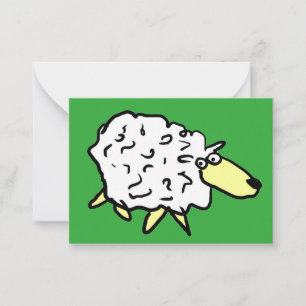Fun Sheep in a Cartoon Style Card