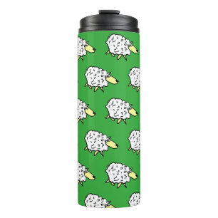 Fun Sheep in a Cartoon Style Thermal Tumbler