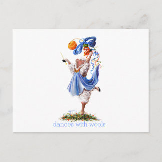 Fun Sheep Incognito Art "Dances With Wools" Postcard