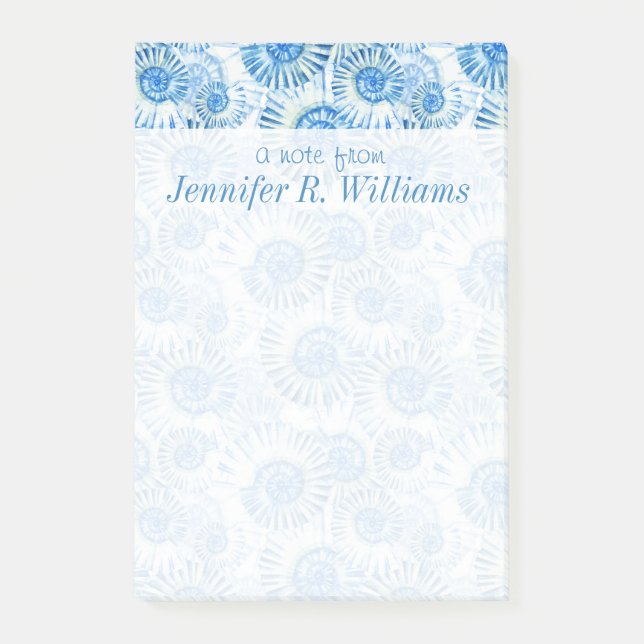 Fun Shell Pattern | Add Your Name Post-it Notes (Front)
