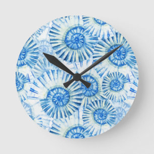 Fun Shell Pattern Round Clock
