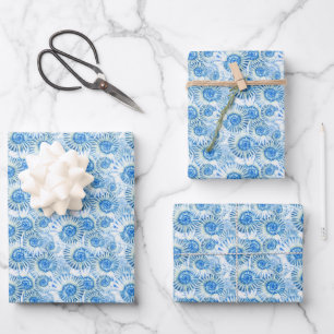 Fun Shell Pattern Wrapping Paper Sheet
