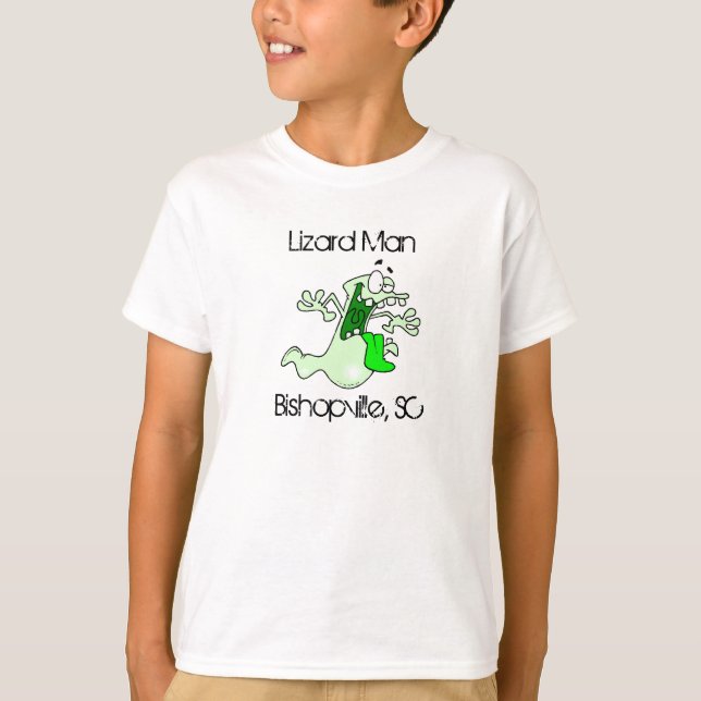 Fun Shirt Designs Lizard Man Bishopville SC Legend (Front)